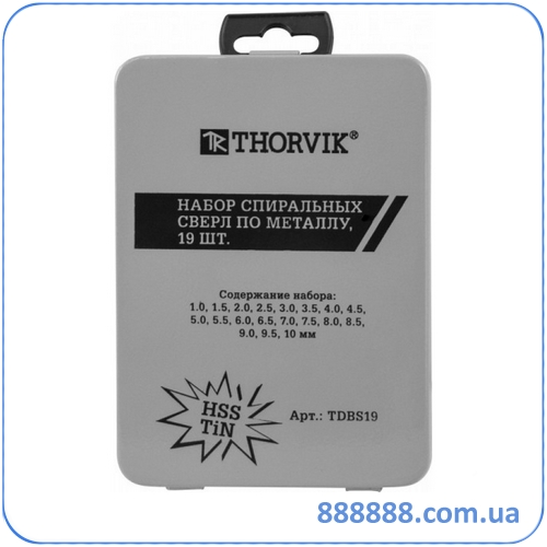      HSS TiN    1.0-10.0  19  TDBS19 Thorvik