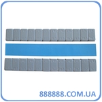 Груз клеящийся серый низкий голубая лента 12х5г 60 гр металл глянец 100 шт/уп