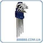 Набор ключей TORX с отверстием Г-образных длинных 9ед. TKS0902 Стандарт