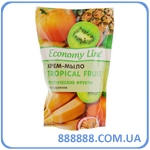 Крем-мыло жидкое с глицерином дой-пак Economy Line Тропические фрукты 460г