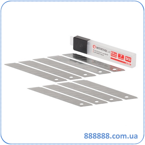 Комплект лезвий сегментных 18 мм толщина 0.5 мм сталь SK5 10 шт/уп HT-0527 Intertool