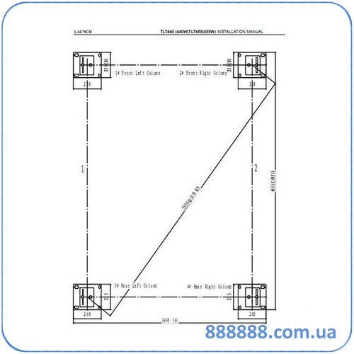 Установочные размеры TLT440E