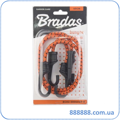     2  60  PVC BUNGEE CORD HOOK BCH2-08060OR-B Bradas