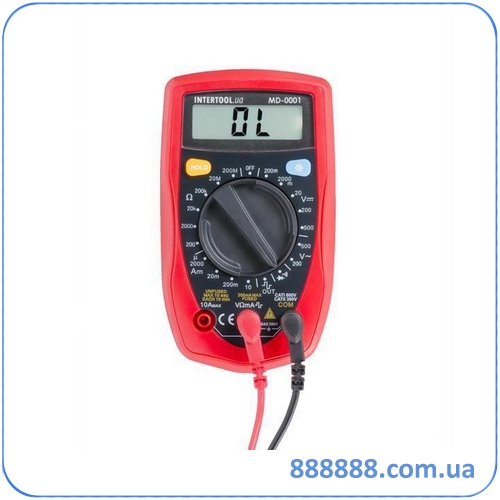 Мультиметр цифровой CAT II-300В/CAT I-600В MD-0001 Intertool